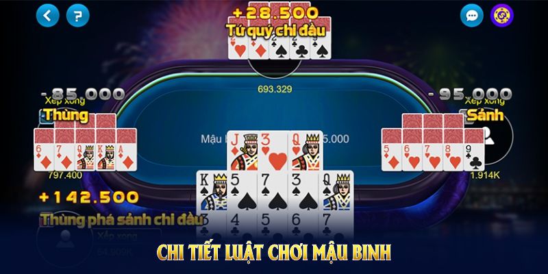 Chi tiết luật chơi mậu binh giúp bạn sắp xếp và so bài chính xác